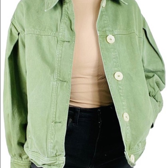 Zara army green denim jacket - Picture 11 of 14